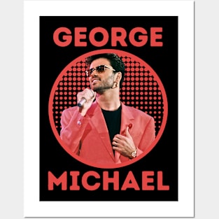 george michael || red 80s Posters and Art